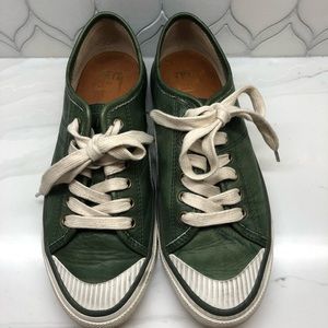 Frye Betty Low Lace Olive Green